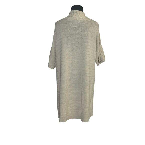 Ann Taylor cream short dolman sleeves open front cardigan size Large - Picture 9 of 14